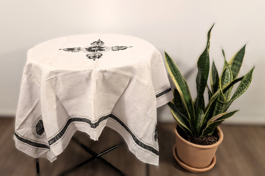 Cotton teapoy table cloth