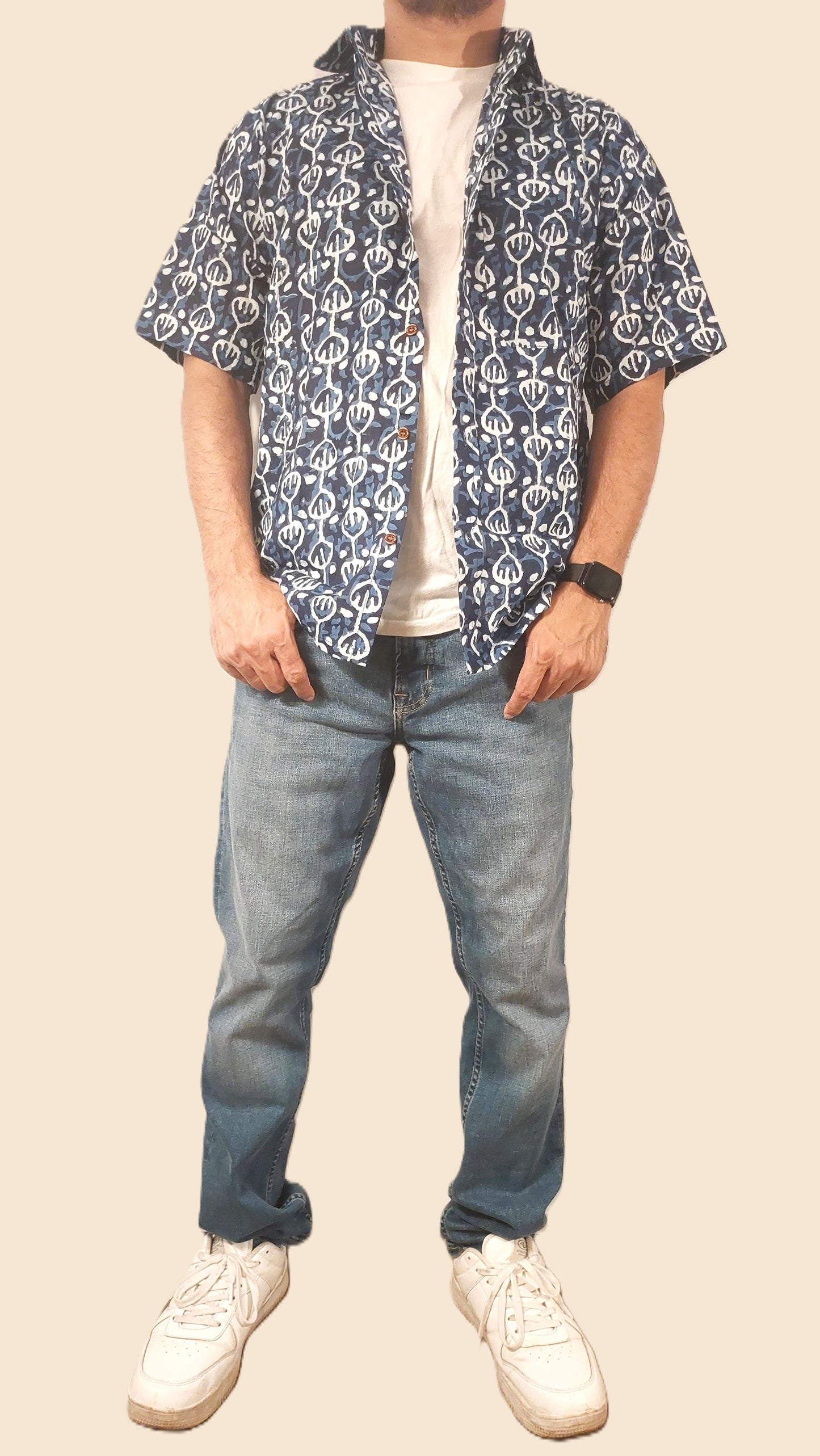 Stylish Printed Cotton Shirt for Men