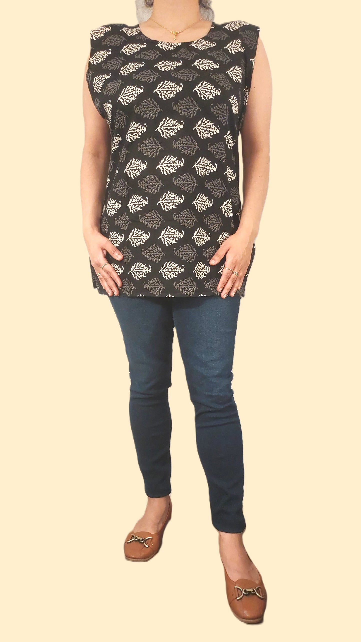 Printed Cotton Short Tunic/Kurti for Women