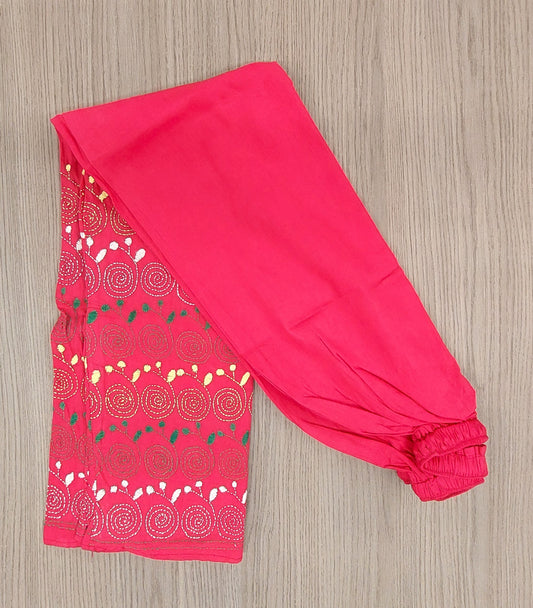 Artisanal Cotton Kantha Stitch Palazzos for Women