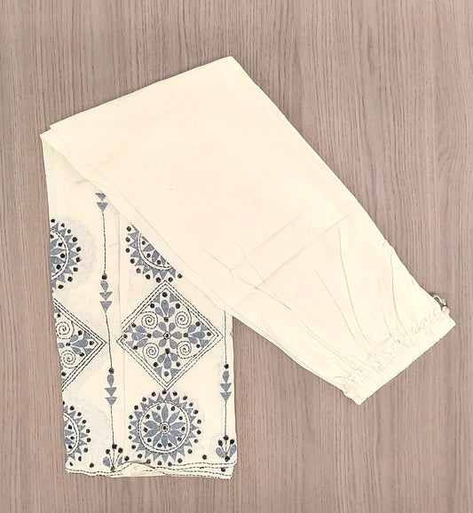 Artisanal Cotton Kantha Stitch Palazzos for Women