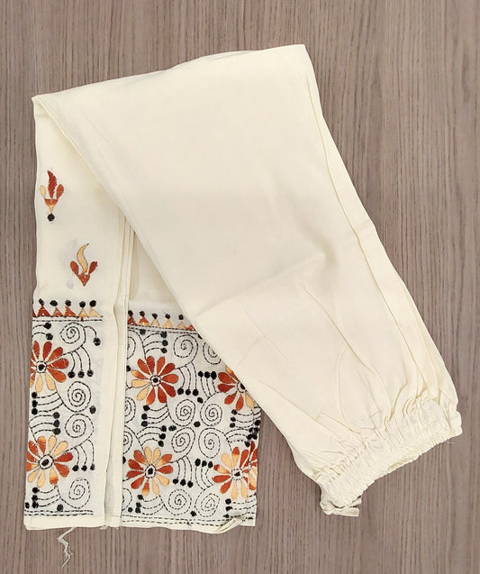 Artisanal Cotton Kantha Stitch Palazzos for Women