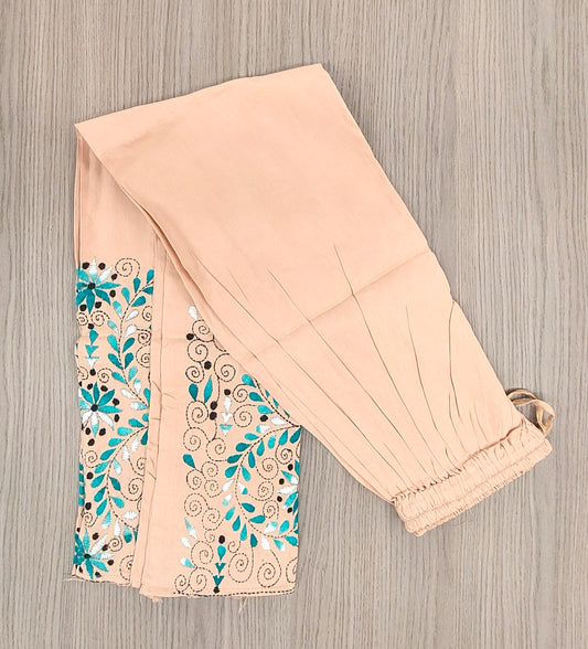 Artisanal Cotton Kantha Stitch Palazzos for Women