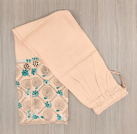 Artisanal Cotton Kantha Stitch Palazzos for Women