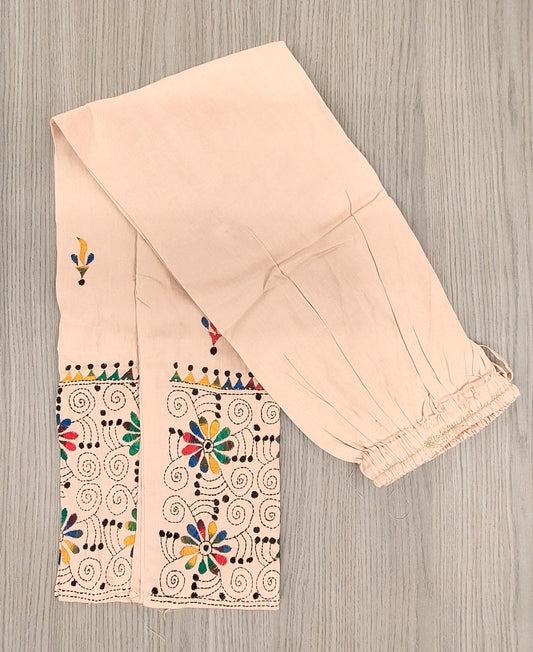 Artisanal Cotton Kantha Stitch Palazzos for Women