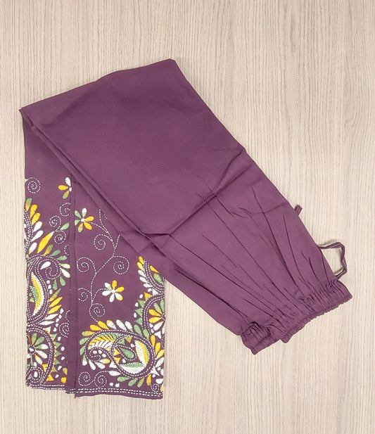 Artisanal Cotton Kantha Stitch Palazzos for Women