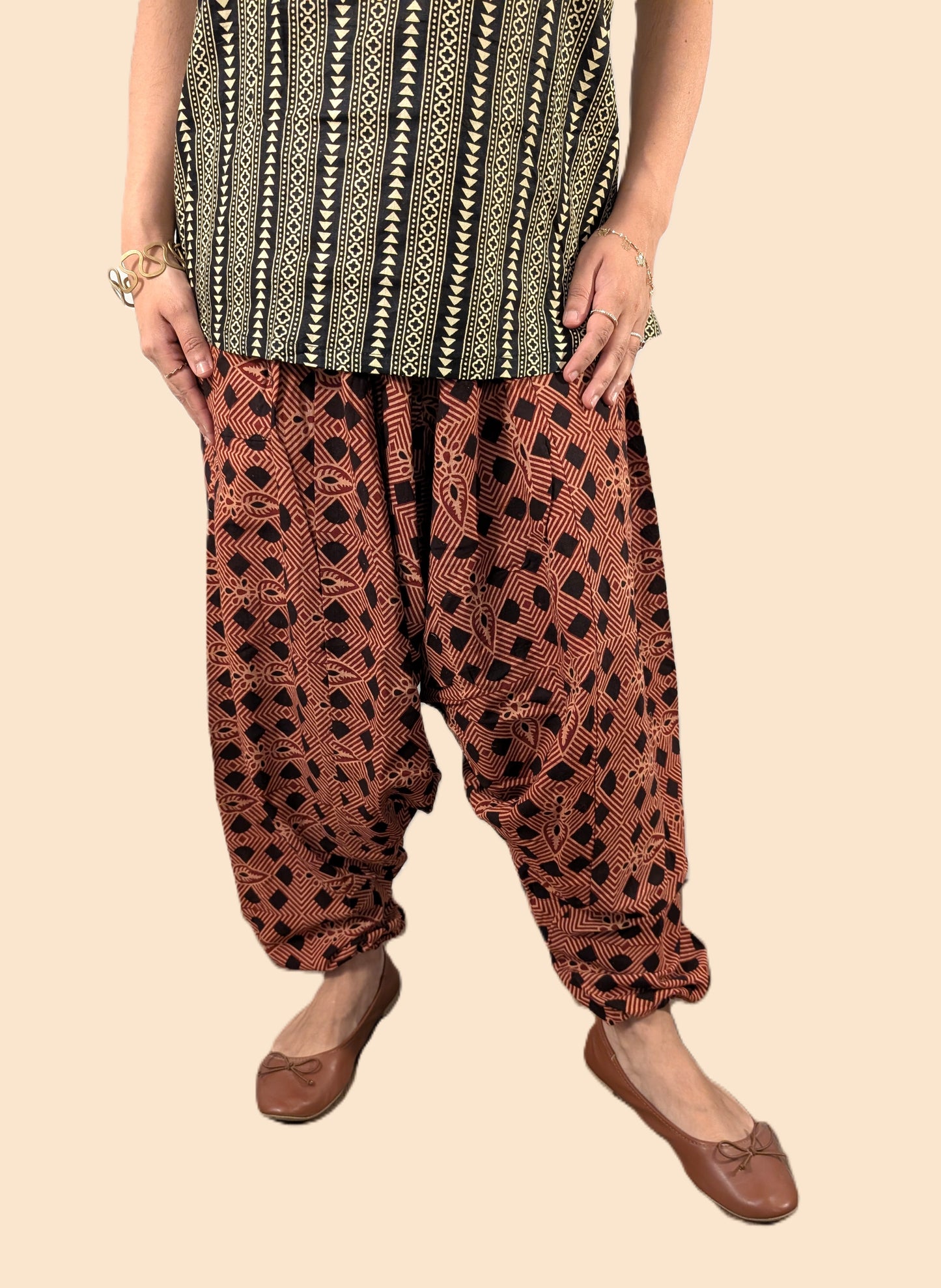 Cotton Printed Harem Pant/Cotton Boho Hippie Casual Oversized Pant