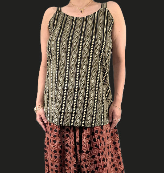Women’s Cotton Spaghetti Strap Top/ Printed Summer Cami
