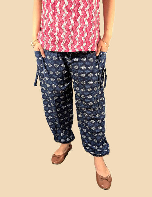 Printed Cotton Jogger Pants for Women