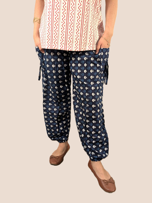 Printed Cotton Jogger Pants for Women