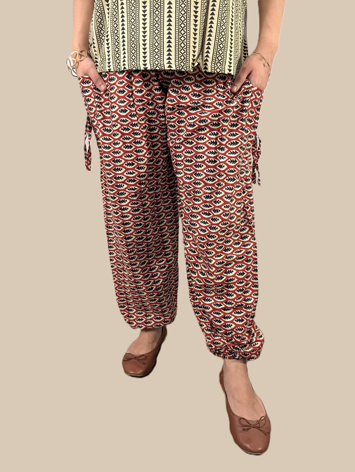 Printed Cotton Jogger Pants for Women