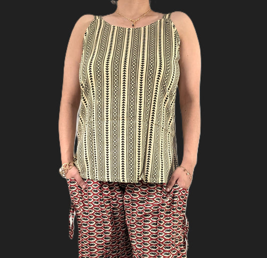 Women’s Cotton Spaghetti Strap Top/ Printed Summer Cami