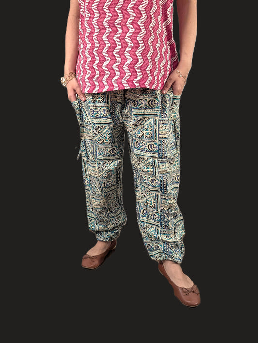 Printed Cotton Jogger Pants for Women