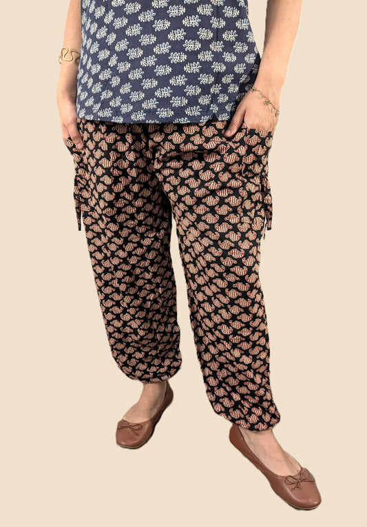 Printed Cotton Jogger Pants for Women
