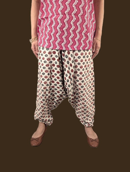Cotton Printed Harem Pant/Cotton Boho Hippie Casual Oversized Pant
