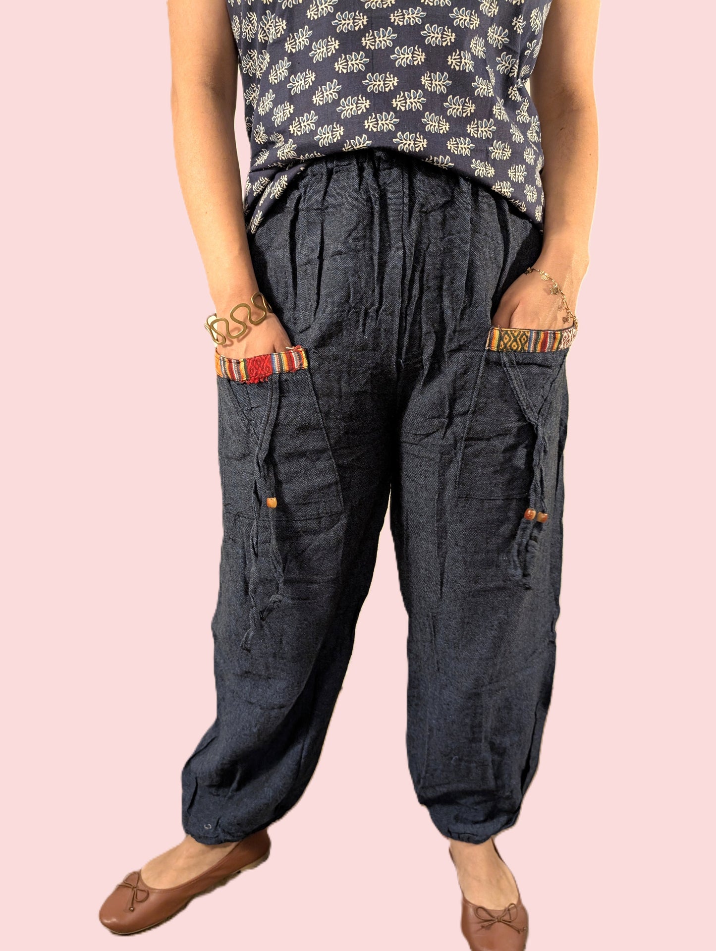 Printed Cotton Jogger Pants for Women