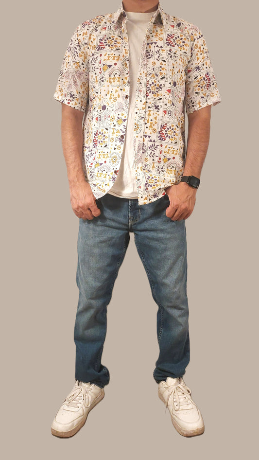 Stylish Printed Cotton Shirt for Men