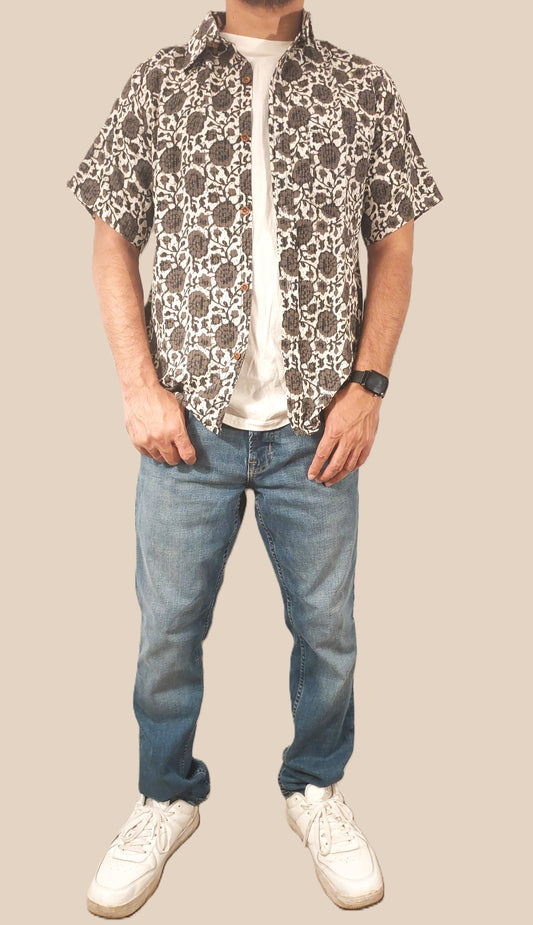 Stylish Printed Cotton Shirt for Men