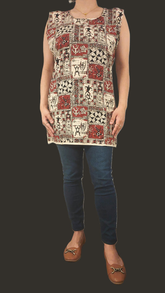 Printed Cotton Short Tunic/Kurti for Women