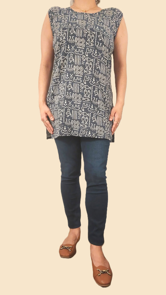 Printed Cotton Short Tunic/Kurti for Women