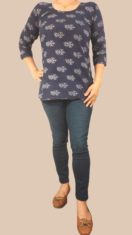 Printed Cotton Short Tunic/Kurti for Women