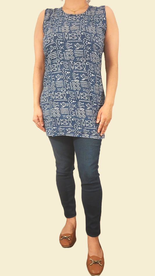 Printed Cotton Short Tunic/Kurti for Women
