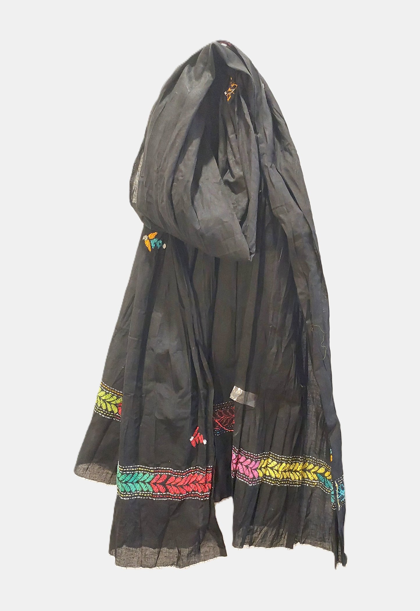 Handcrafted Cotton Kantha Stitch Scarf– Artisanal Elegance
